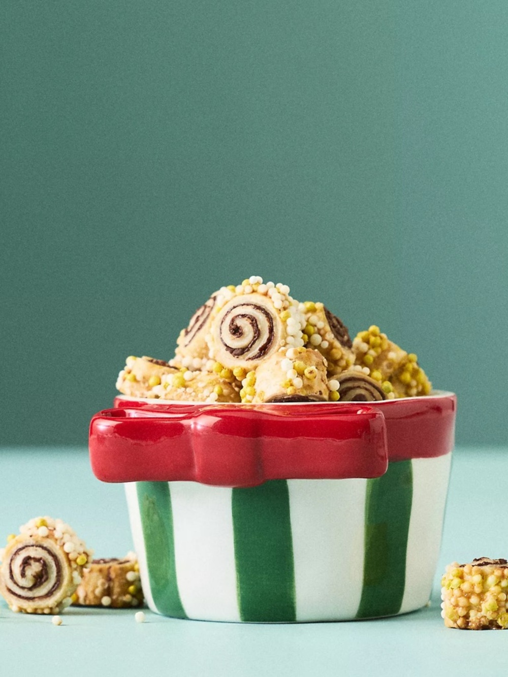 Anthropologie Dolomite Red White Snack Nut Bowl